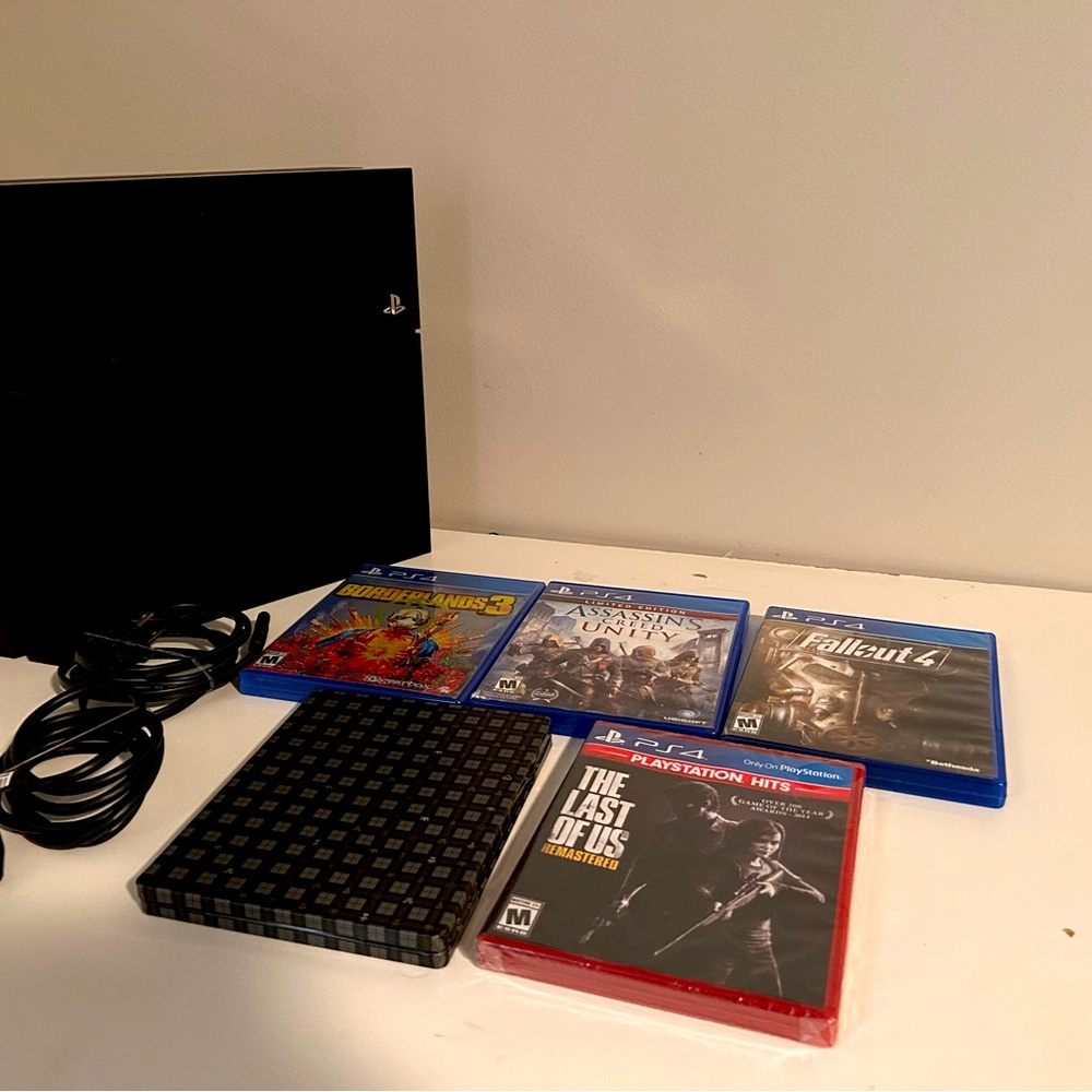 Ps4 with all wires + games(sold together or separate)